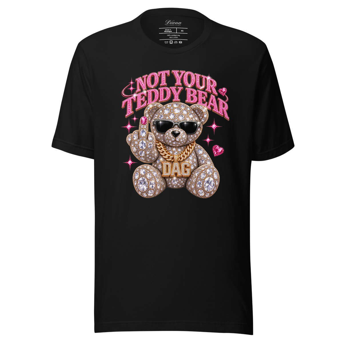 Rhinestone Teddy Bear Shirt — Not Your Teddy Bear by Diana Alejandra Gomez