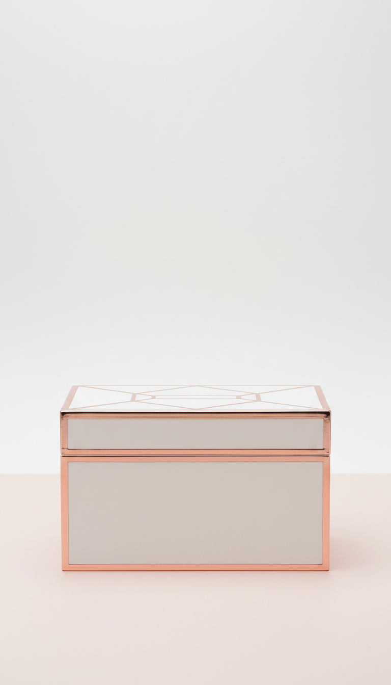 Beauty kit with rose gold accents