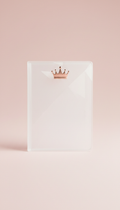 Crystal White Digital Planner With Crown Accent
