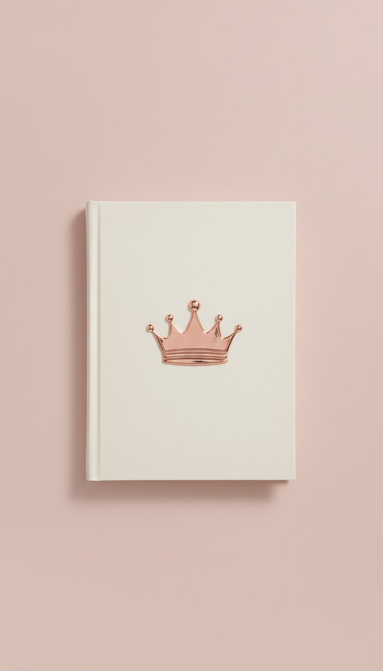 Rose Gold Crown Motif Journal