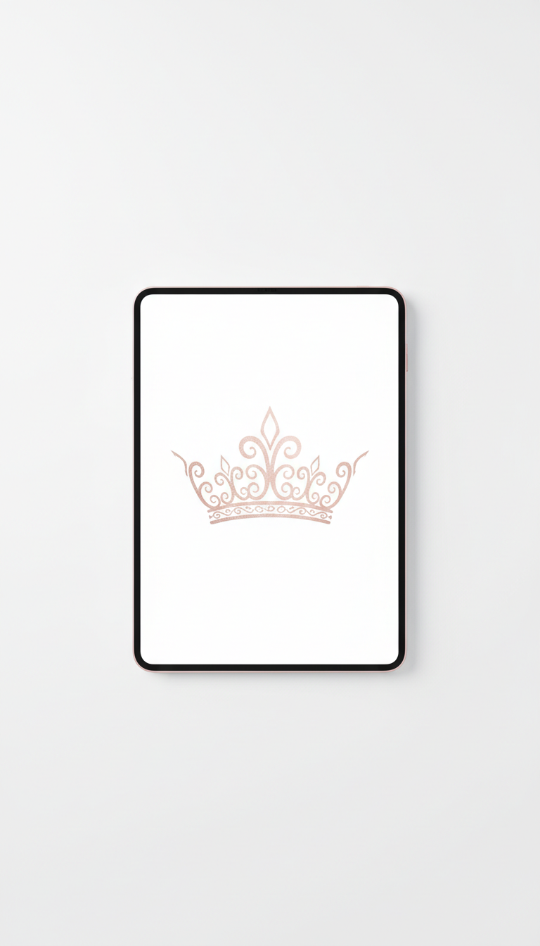 Digital Planner With Rose Gold Crown